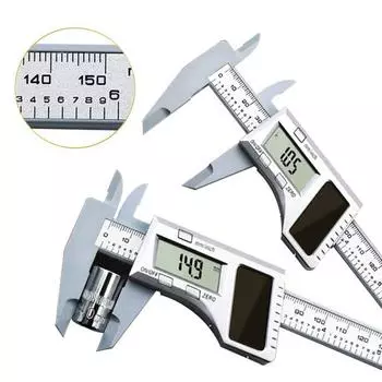 Мини-солнечный пластиковый цифровой дисплей 0-150 мм, измерительный штангенциркуль для ювелирных изделий