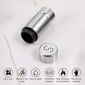 Мини-солонка из нержавеющей стали, многофункциональные перечницы, креативные банки для специй, кухонные принадлежности для приправ на открытом воздухе 4pcs