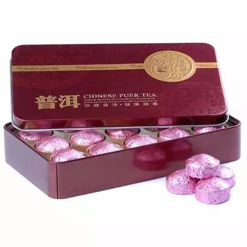 Мини-спелый пуэр с листьями лотоса 2021/2022 года, Юньнань Пуэр, подарочная упаковка Шу Пуэр, 75 г