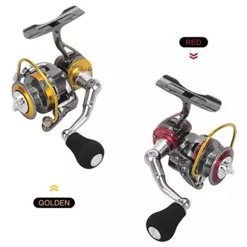 Мини-спиннинговая катушка 3 + 1 шарикоподшипники 5,0:1, цельнометаллическая спиннинговая катушка, катушка для зимней рыбалки, рыболовные снасти красный