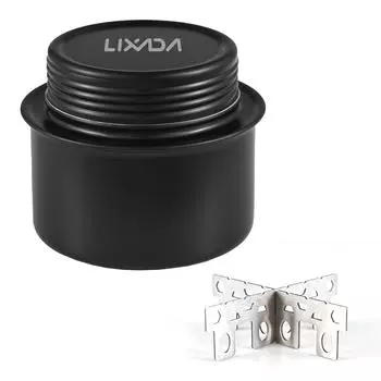 Мини-спиртовая печь из алюминиевого сплава с крестообразной подставкой для кемпинга, пешего туризма, альпинизма серебряный