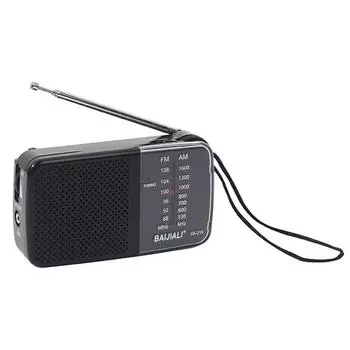 Мини-старинные радиоприемники, перезаряжаемые, полноволновый FM-радиоприемник, телескопическая антенна, питание от батареек типа АА, для использования в помещении и на открытом воздухе EU
