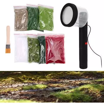 Мини-статичный травяной флокированный песчаный стол, макет посадочной машины, железнодорожная местность, строительство диорама