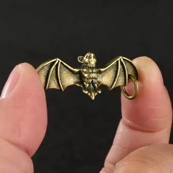 Мини-статуэтка, латунный кулон-брелок, декоративная креативная подарочная сумка, подвесной орнамент, статуя животного