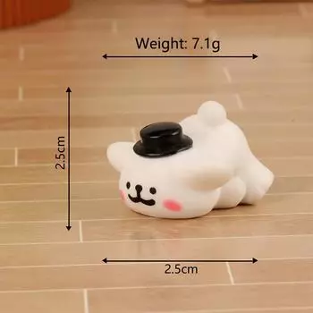 Мини-статуэтка мальтийки, мультяшный щенок, украшение, маленькая белая собака, микропейзаж, кукольный домик, модель автомобиля, украшение для интерьера рабочего стола