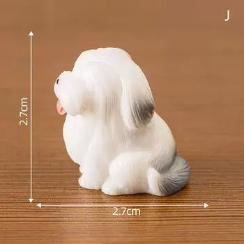 Мини-статуэтка собаки из смолы, модель микро-пейзажа, украшение для автомобиля, дома, настольные украшения as the picture