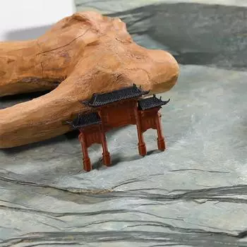 Мини-статуя арки Модель старинного здания Японский садовый декор Декор для аквариума Мини-памятные ворота Миниатюрные декоры для аквариумов