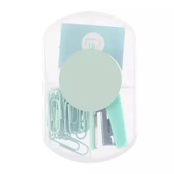 Мини-степлер, экономящий усилия, портативный, маленький, симпатичный степлер со скрепкой и зажимом для бумаг для офиса, школы мятный зеленый