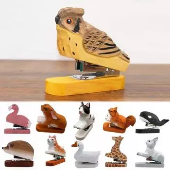 Мини-степлер в виде животных, прочный ручной степлер для офиса, уникальный декоративный степлер для детей и взрослых, школьные принадлежности Hedgedog