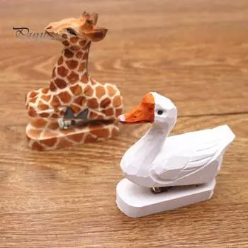 Мини-степлер в виде животных, прочный ручной степлер для офиса, уникальный декоративный степлер для детей и взрослых, школьные принадлежности Cat