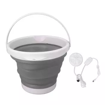 Мини-стиральная машина 10 л, складная портативная ультразвуковая волна, 4-скоростная стиральная машина для носков и нижнего белья для младенцев серый