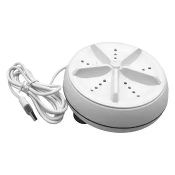 Мини-стиральная машина 10 Вт с питанием от USB, 2 в 1, турбо-стиральная машина с ультразвуковой очисткой из АБС-пластика для деловой поездки белый