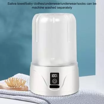 Мини-стиральная машина емкостью 1,1 л, беспроводная, перезаряжаемая, стиральная машина для нижнего белья, детской одежды, носков, трусов, портативное устройство для стирки белья зелёный