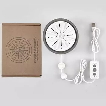 Мини-стиральная машина с дистанционным управлением, портативная USB-вращающаяся турбо-фруктовая ультразвуковая для одежды, домашняя кухня, дорожная чистящая машина оранжевый