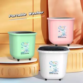 Мини-стиральная машина с прямым и обратным вращением, портативная стиральная машина с автоматическим отключением питания, турбо-стиральная машина 1 белый