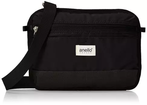 Мини-сумка через плечо Crossbody легкая водоотталкивающая зеркальная GTM0435 черная [Anello Grande]