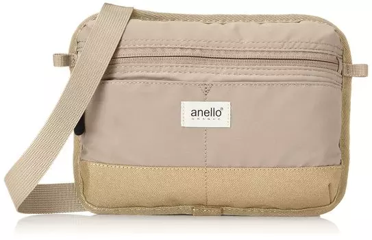 Мини-сумка через плечо Crossbody легкая водоотталкивающая зеркальная GTM0435 светло-бежевая [Anello Grande]
