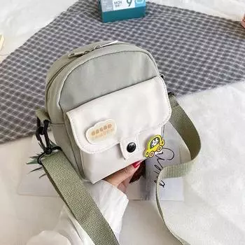 Мини-сумка через плечо для женщин, 2023, модные маленькие женские холщовые сумки на плечо, корейский кошелек для телефона, милый студенческий кошелек с клапаном Bolsas Only one bag чёрный