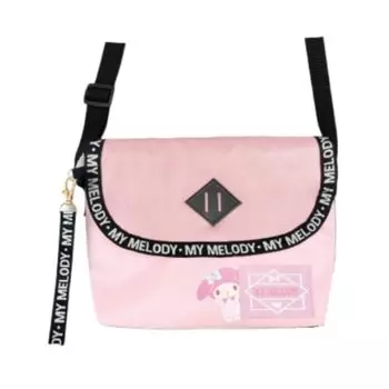 Мини-сумка через плечо Hatayama Shoji с логотипом на ленте My Melody В18 x Ш25 x Г6 см 64202316