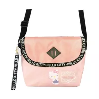 Мини-сумка через плечо Hatayama Shoji с логотипом на ленте Hello Kitty В18 x Ш25 x Г6 см 64202315