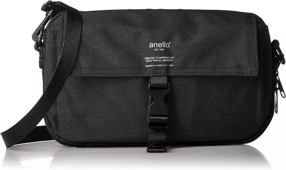 Мини-сумка через плечо с карманом-кошельком и возможностью многократного хранения THE DAY, черная [Anello] AT-H1152