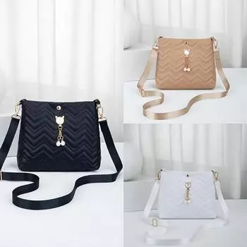 Мини-сумка через плечо Wave Quilted: Модная сумка и кошелек через плечо абрикосовый