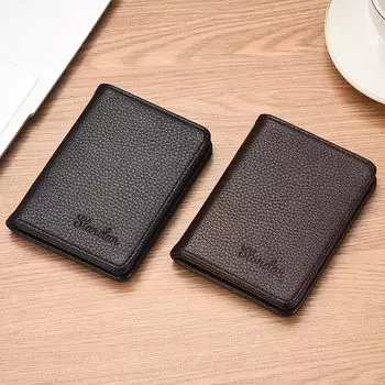 Мини-сумка для денег, сумка для кредитных карт, кожаный кошелек для монет, чехол для удостоверения личности, мужской кошелек, держатель для визиток коричневый