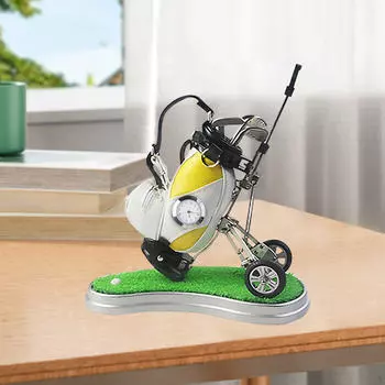 Мини-сумка для гольфа, держатель для ручек, украшение стола, книжная полка, дисплей, дизайн часов для бойфренда Yellow White