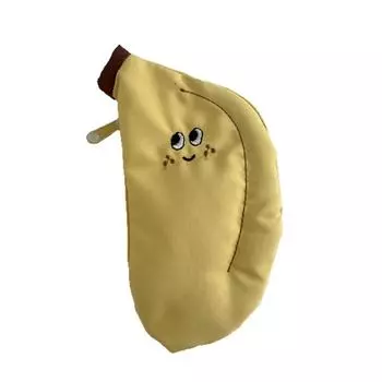 Мини сумка для хранения Холщовый кошелек для монет Сумка для монет Сумка для хранения наушников Забавный кошелек в виде банана Дети жёлтый