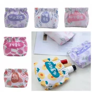 Мини-сумка для хранения клубники, косметичка с фруктами и помадой, самозакрывающийся кошелек для монет DailyFlower синий