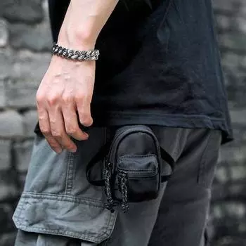 Мини-сумка для ключей на шею из водонепроницаемой ткани Оксфорд, кошелек на молнии, портмоне, небольшой рюкзак, брелок для ключей, наушников, безделушек, чехол для хранения чёрный