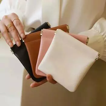 Мини-сумка для макияжа с помадой, портативный органайзер для косметики, простая сумка из искусственной кожи для украшений, женская и женская, для ключей, маленькие сумки