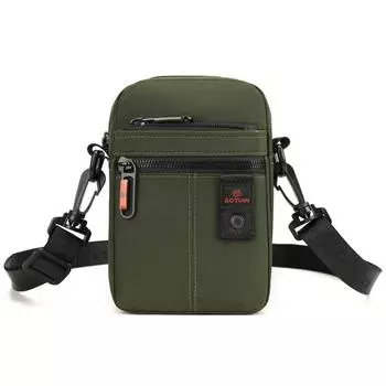 Мини Сумка для Мобильного Телефона Мужская Наплечная Сумка Кроссбоди Оксфордская Поясная Сумка армия зеленый