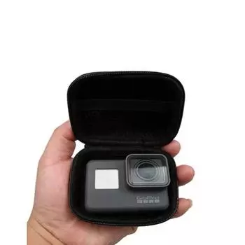 Мини-сумка для переноски GoPro Hero 8 7 6 5 4 Xiaoyi 4K SJCAM Спортивная камера Аксессуары Портативная сумка для хранения Водонепроницаемый чехол чёрный