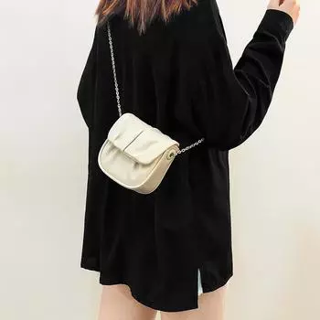 Мини-сумка для женщин на лето, модная плиссированная сумка-облако, маленькая квадратная сумка, модная универсальная сумка-седло через плечо с цепочкой