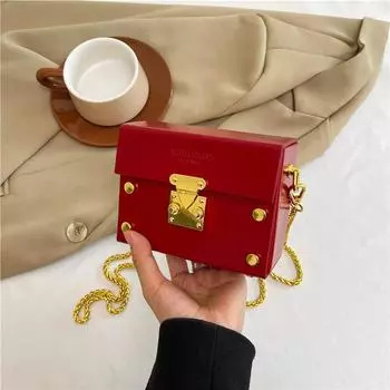 Мини-сумка из искусственной кожи для женщин, сумка через плечо, корейская модная цепочка, новинка