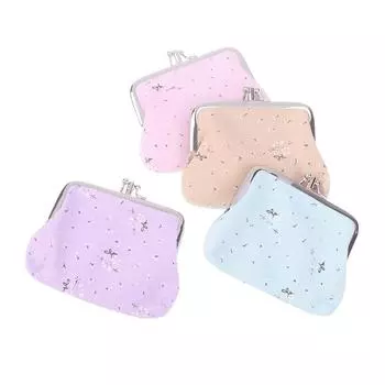 Мини-сумка-клатч с принтом для ключей и карточек, дамская сумочка, двухслойный кошелек с застежкой, нулевые кошельки, клатч, маленький кошелек, сумка для мелочи розовый