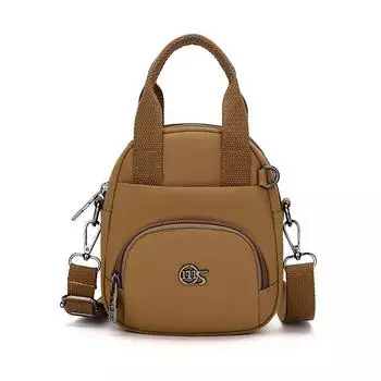 Мини сумка кроссбоди женская сумка для мобильного телефона Оксфорд легкая наплечная сумка коричневый