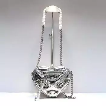 Мини-сумка Love Bag, милая, крутая, пряная, для девочек, стильная сумка-локомотив с заклепками, женская сумка из натуральной кожи с диагональной цепочкой и цепочкой белый