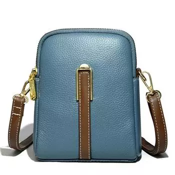 Мини-сумка, модная, трендовая, женская, вертикальная, мягкая, кожаная, на одно плечо, сумка через плечо, женская сумка из натуральной кожи, сумка для мобильного телефона
