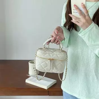 Мини-сумка на плечо для женщин, цепочка на руку, универсальная сумка через плечо, винтажная, простая, повседневная, дорожная упаковка, изысканная, новая