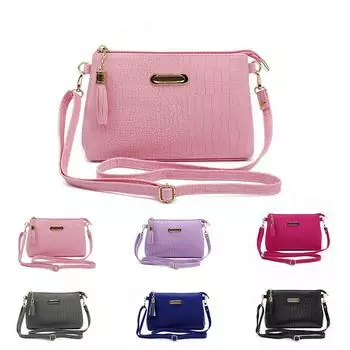 Мини-сумка на плечо для женщин, дизайнерские сумки через плечо с кисточками, милые сумки-мессенджеры 20*14*5cm чёрный