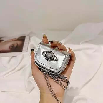 Мини-сумка на плечо с цепочкой, женский ретро-дизайн, клатч, кошелек для монет, помада, органайзер для наушников, сумки из искусственной кожи, женская квадратная сумка через плечо золотой