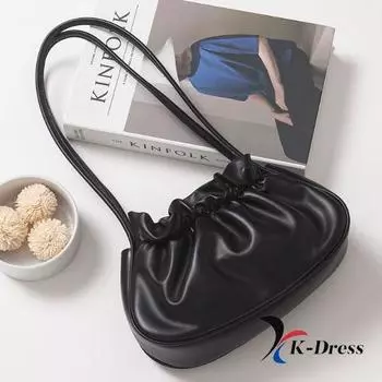 Мини-сумка на плечо с длинной ручкой и сборкой (2 цвета)