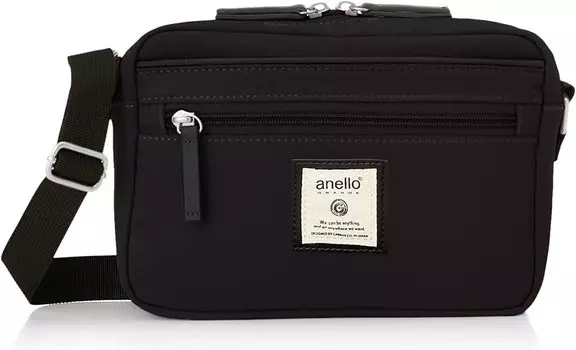 Мини-сумка на плечо с несколькими отделениями CINNAMON GTM0333Z черного цвета [Anello Grande]