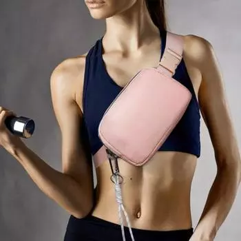 Мини-сумка на пояс с регулируемым ремешком, водонепроницаемая сумка через плечо для женщин и мужчин белый