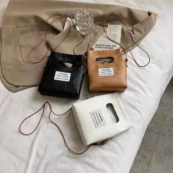 Мини-сумка-тоут Messenger Crossbody Bag Женская простая сумка через плечо Маленькая квадратная женская сумка Женская сумка 2022 Trend bolso mujer белый