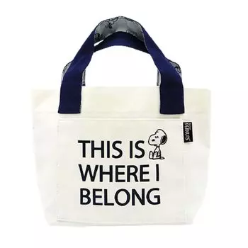 Мини-сумка-тоут Snoopy Sentence Nakajima Corporation, белая 171863