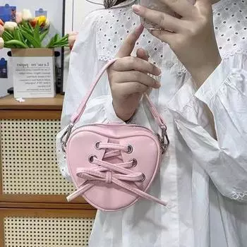 Мини-сумка в форме сердца для женщин, дорогая бабочка, симпатичная сумка через плечо