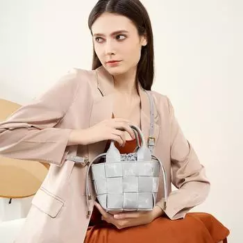 «Мини-сумка-ведро ручной работы в китайском стиле — женская сумка-мессенджер и дамская сумочка 2024 года» розовый